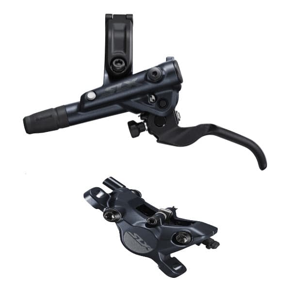 Shimano SLX BR-M7100/BL-M7100 SLX bled brake lever/post mount calliper; rear left