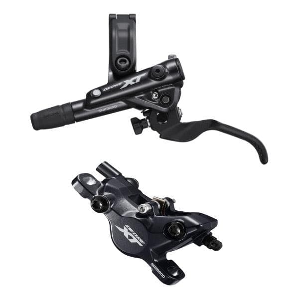 Shimano Deore XT BR-M8100/BL-M8100 XT bled brake lever/post mount calliper; rear left
