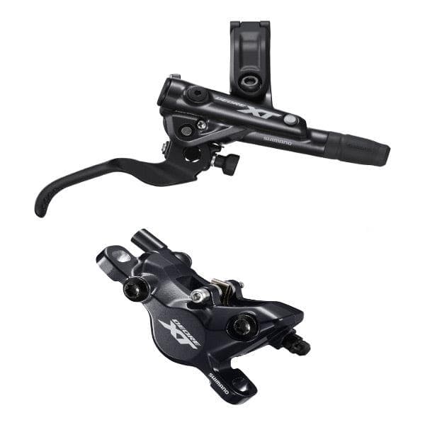 Load image into Gallery viewer, Shimano Deore XT BR-M8100/BL-M8100 XT bled brake lever/post mount calliper; front right

