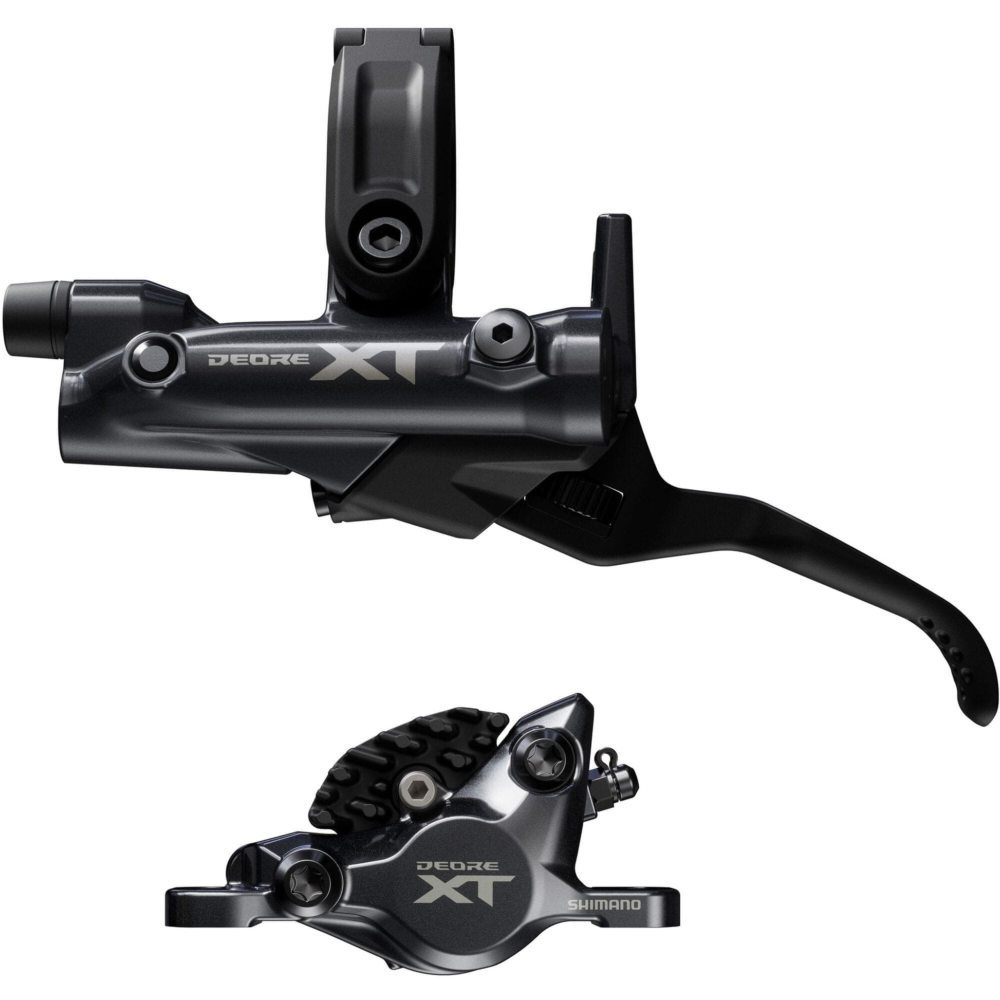 Shimano-Deore-XT-BR-M8200/BL-M8200-XT-2-pot-bled-brake-lever/post-mount-calliper,-rear-left
