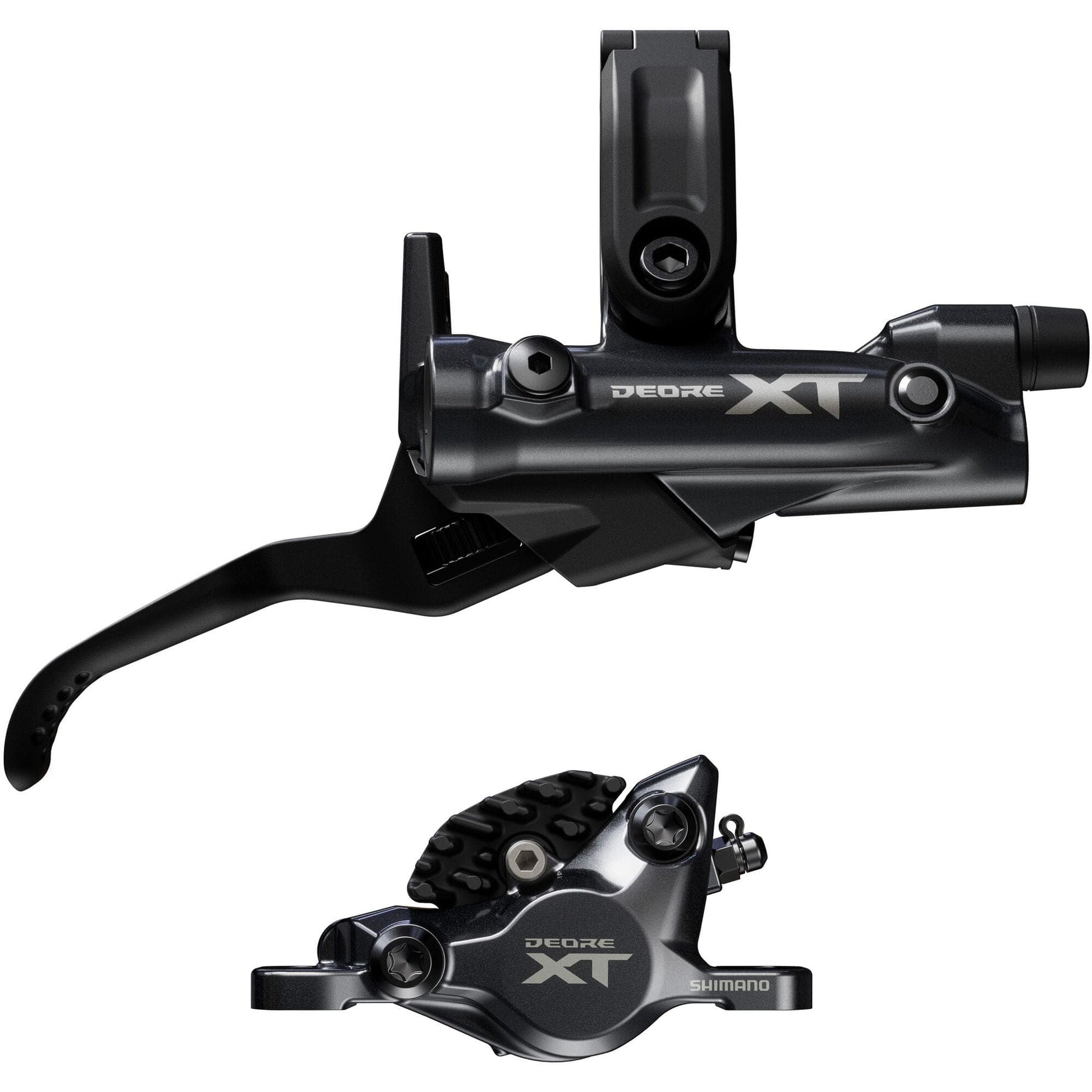 Shimano-Deore-XT-BR-M8200/BL-M8200-XT-2-pot-bled-brake-lever/post-mount-calliper,-front-right