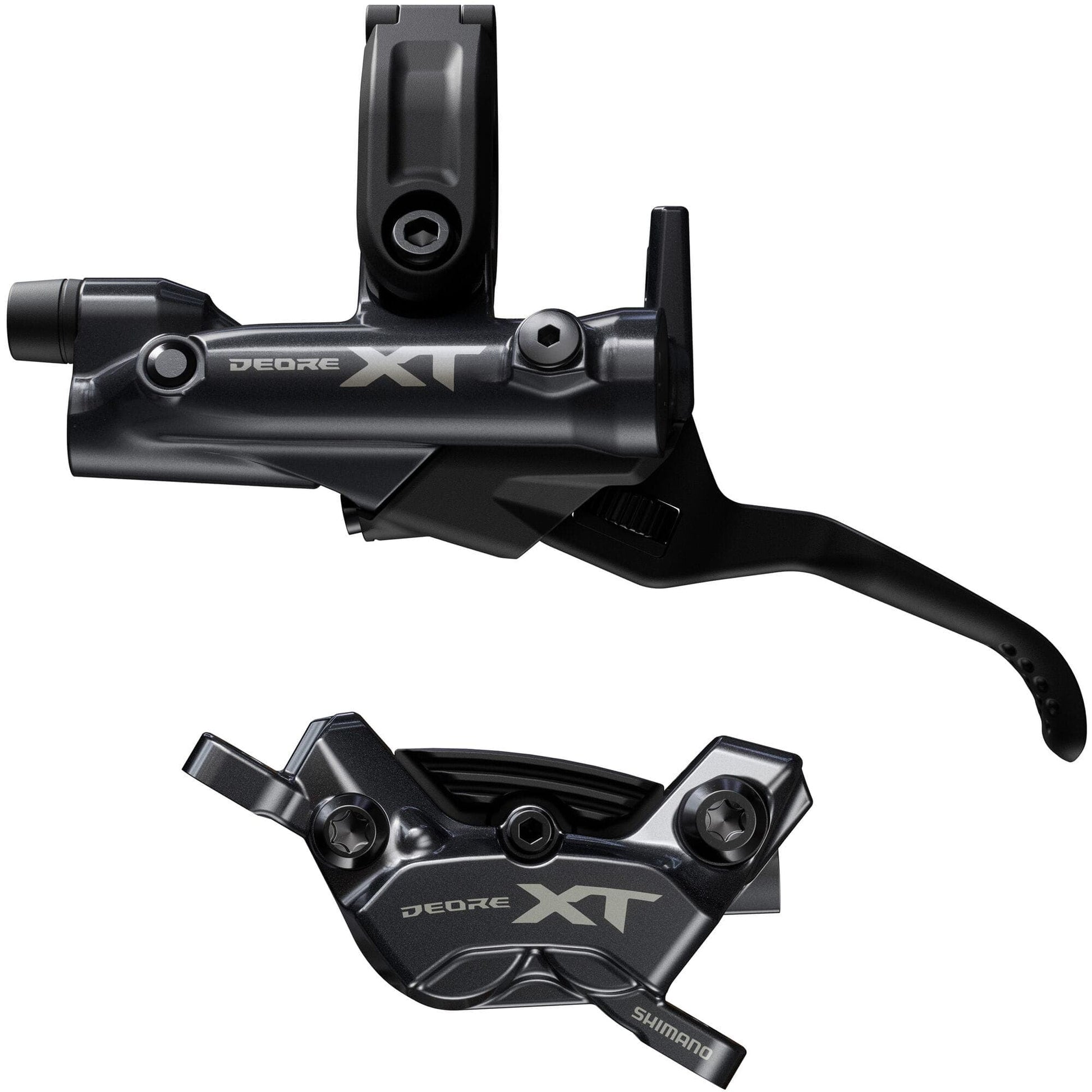 Shimano-Deore-XT-BR-M8220/BL-M8200-XT-4-pot-bled-brake-lever/post-mount-calliper,-rear-left