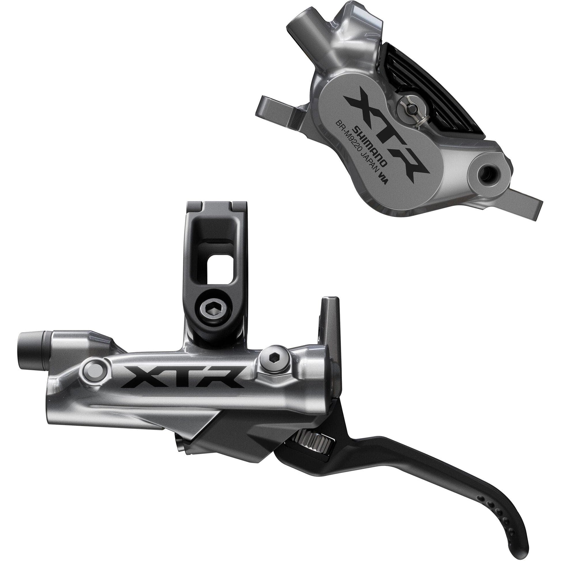 Shimano-XTR-BR-M9220/BL-M9220-XTR-4-pot-bled-brake-lever/post-mount-calliper,-rear-left