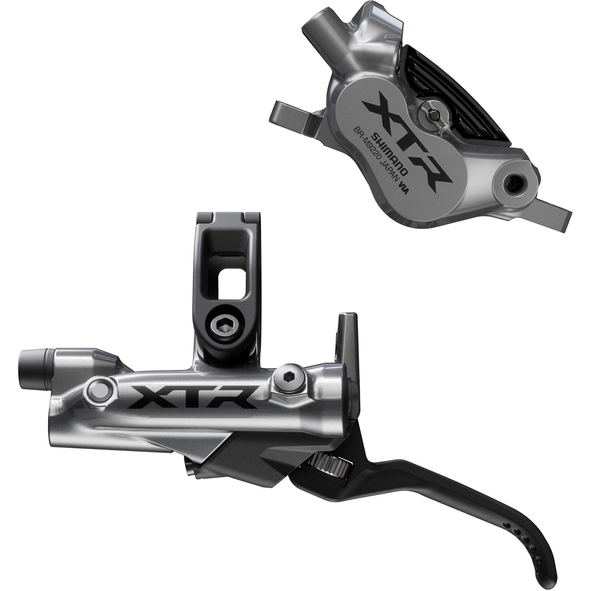 Shimano-XTR-BR-M9220/BL-M9220-XTR-4-pot-bled-brake-lever/post-mount-calliper,-rear-left