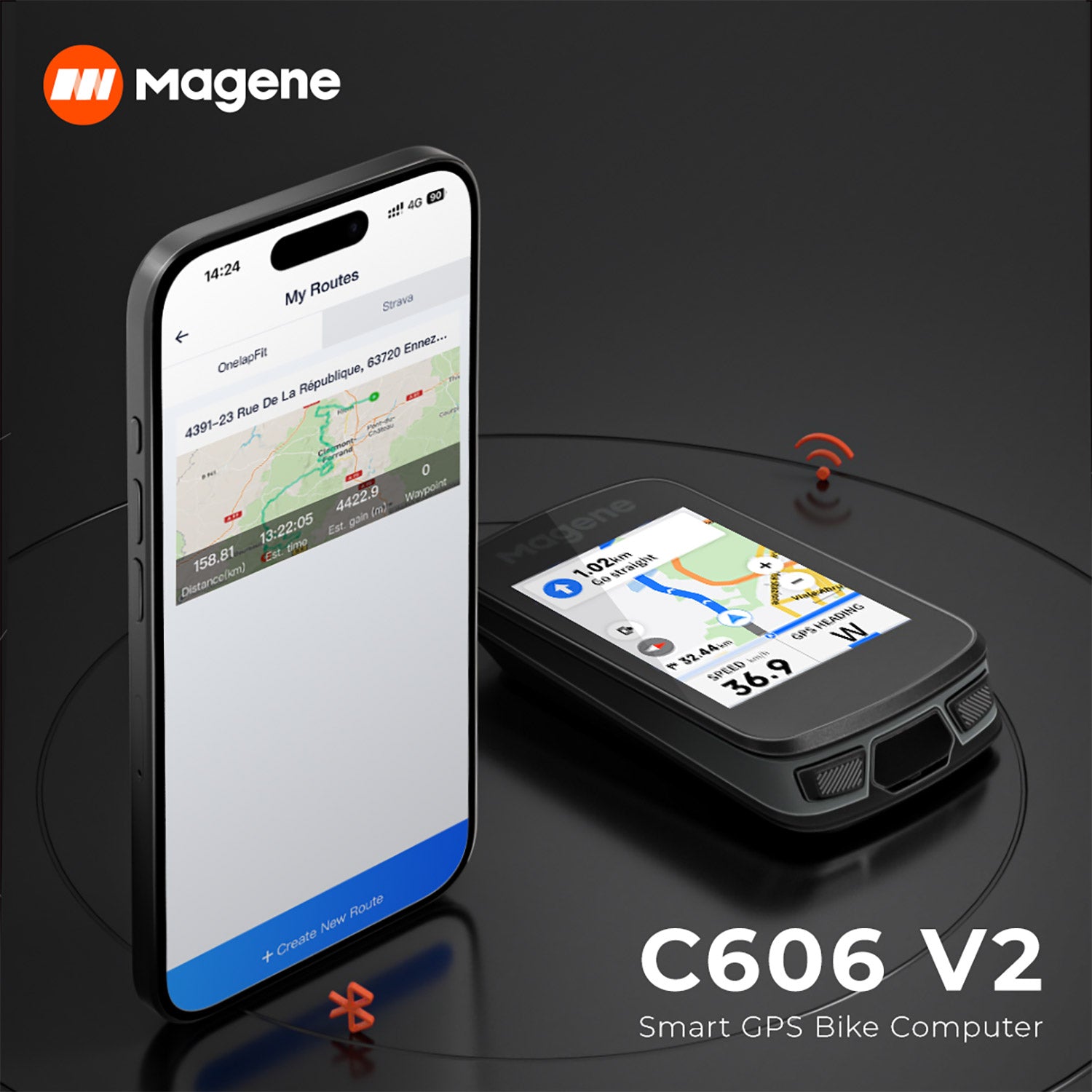 Magene C606 V2 Smart GPS Bike Computer -  -