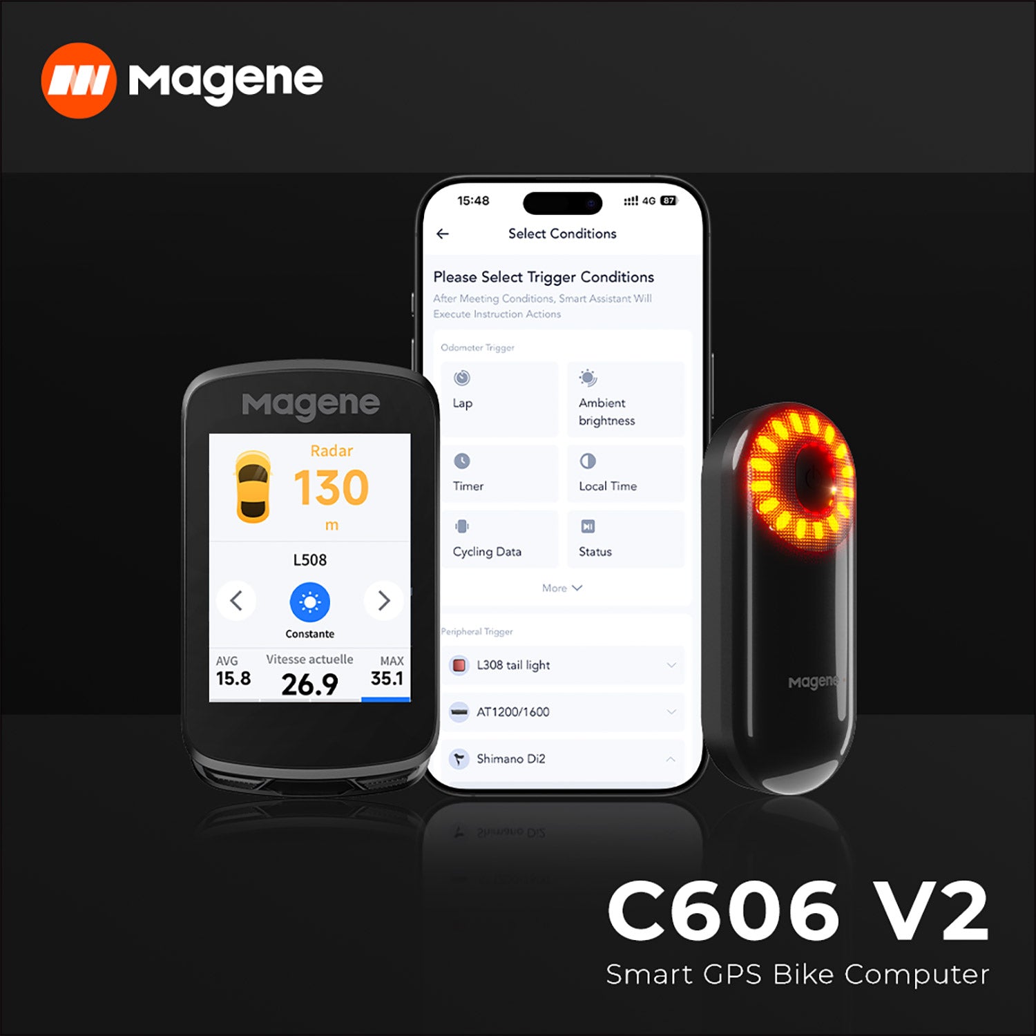 Magene C606 V2 Smart GPS Bike Computer -  -