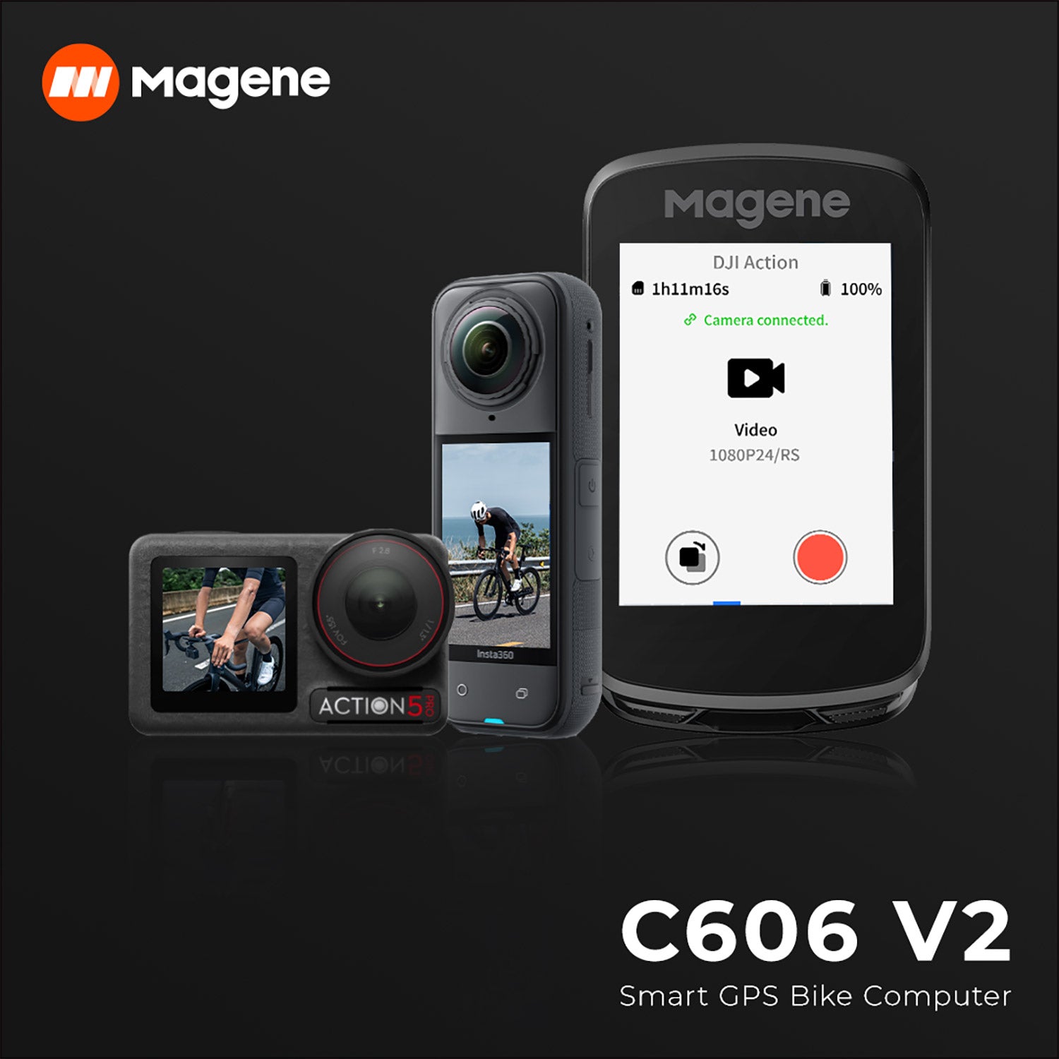 Magene C606 V2 Smart GPS Bike Computer -  -