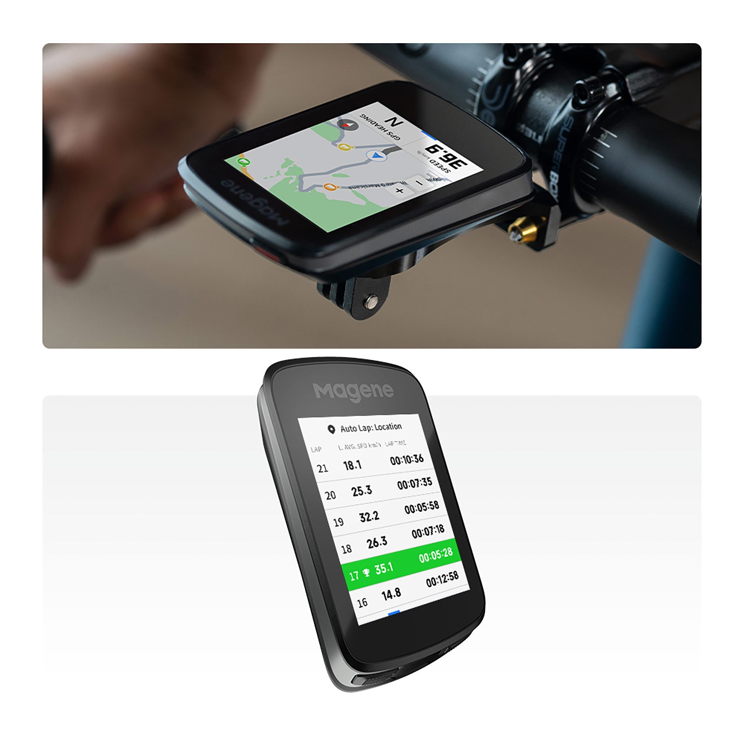 Magene C606 Pro Smart GPS Bike Computer -  - Black