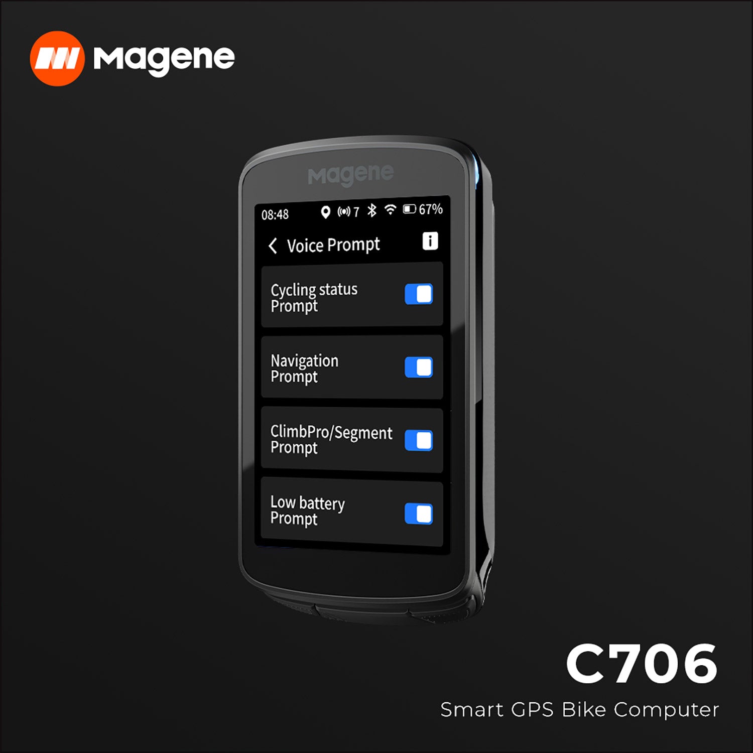 Magene C706 Smart GPS Bike Computer -  -