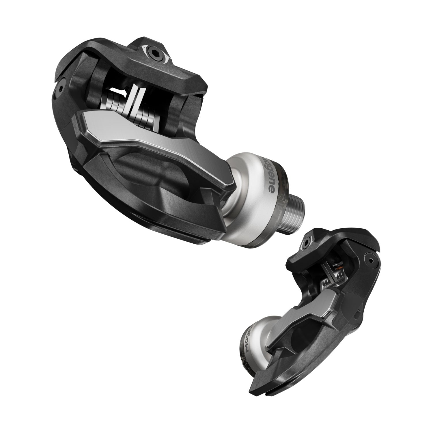 Magene P715 Power Meter Pedals -  - Black-Silver Folding