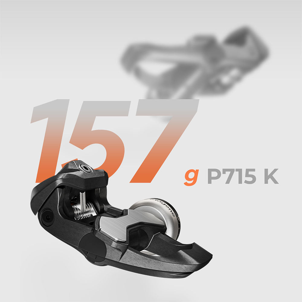 Magene P715 Power Meter Pedals -  - Black-Silver Folding