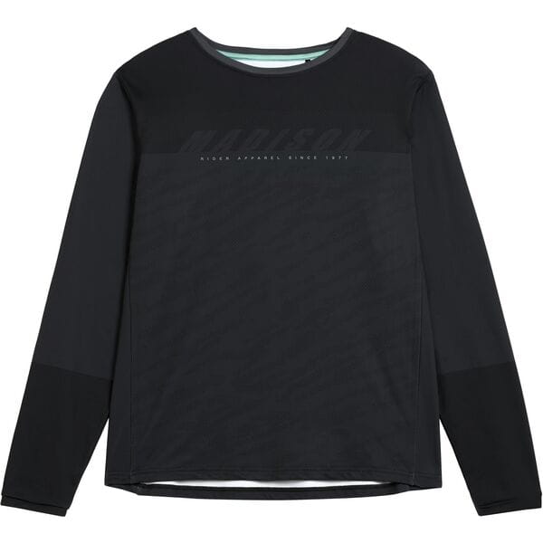 Madison Zenith Men's Long Sleeve Thermal Jersey; black - large