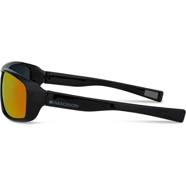 Madison Target Glasses - gloss black / fire mirror