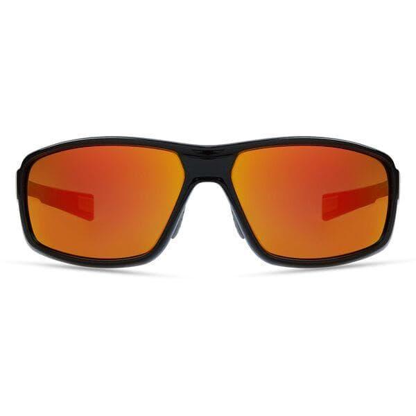 Madison Target Glasses - gloss black / fire mirror