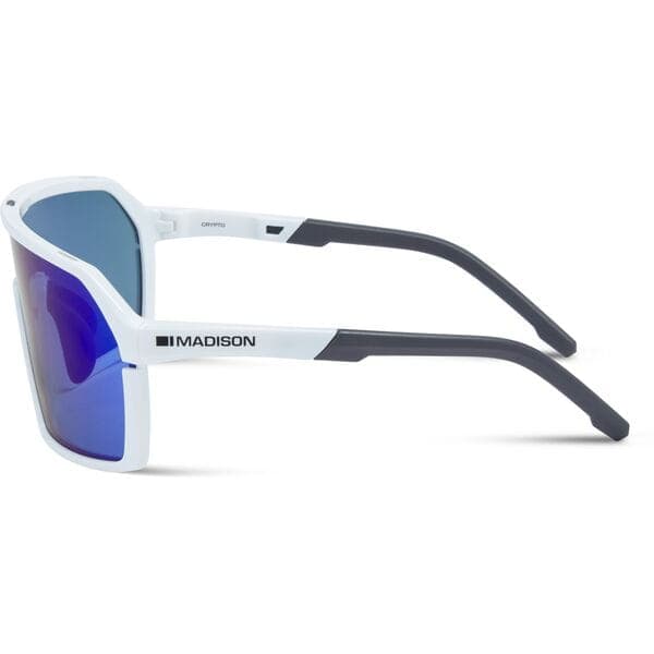 Madison Eyewear Crypto Sunglasses - 3 pack - gloss white / blue mirror / amber and clear lens