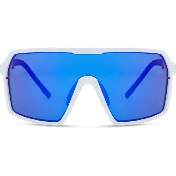 Madison Eyewear Crypto Sunglasses - 3 pack - gloss white / blue mirror / amber and clear lens