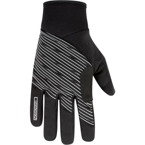 Madison Stellar Reflective Windproof Thermal Gloves; black - medium