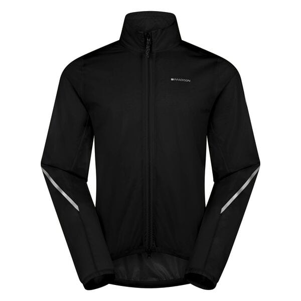 Madison Flux Men's 2-Layer Ultra Packable Waterproof Jacket; black - small