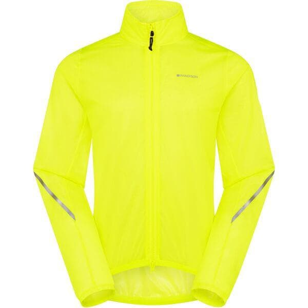 Madison Flux 2L Ultra-Packable Waterproof Jacket; men's; hi-viz yellow