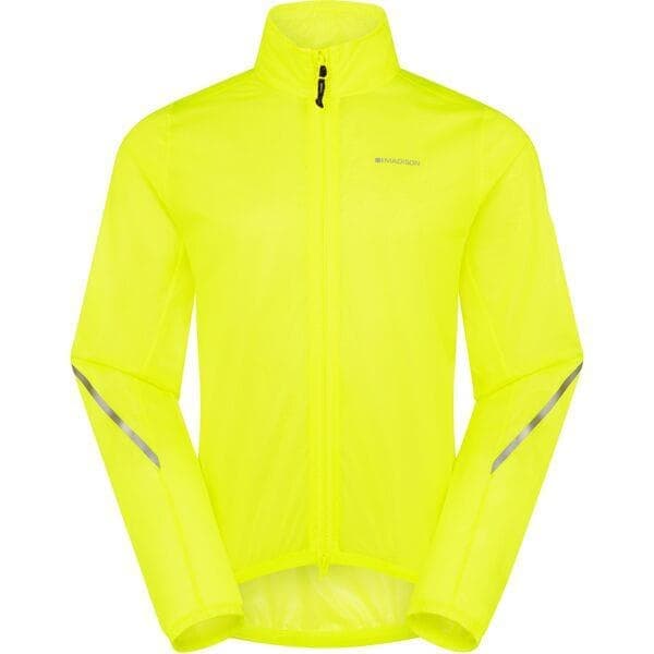 Madison Flux 2L Ultra-Packable Waterproof Jacket; men's; hi-viz yellow