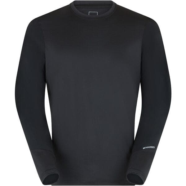 Madison Flux Men's Long Sleeve Trail Jersey; black - small