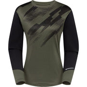 Madison Flux Women's Long Sleeve Trail Jersey; midnight green / black - size 16