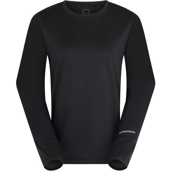 Madison Flux Women's Long Sleeve Trail Jersey; black - size 8