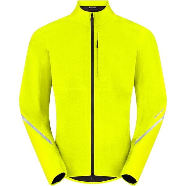 Madison Freewheel Men's Waterproof Jacket; hi-viz yellow