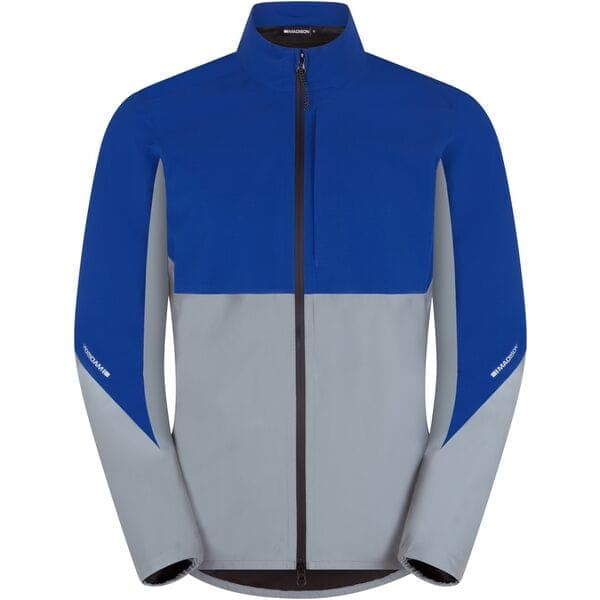 Madison Stellar Ultra Reflective Men's Waterproof Jacket; silver/ultra blue - x-large