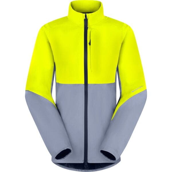 Madison Stellar Ultra Reflective Women's Waterproof Jacket; silver/hi-viz yellow-size 12