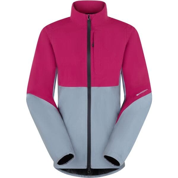 Madison Stellar Ultra Reflective Women's Waterproof Jacket; silver/magenta pink-size 14