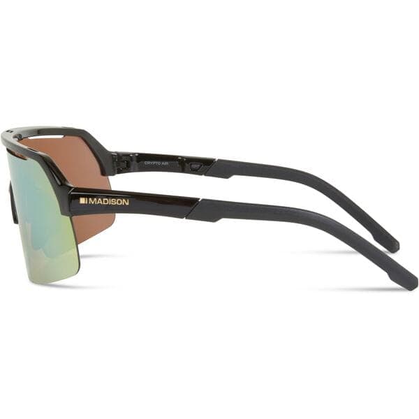 Madison Eyewear Crypto Air Gloss Black Sunglasses - Bronze Mirror Lens