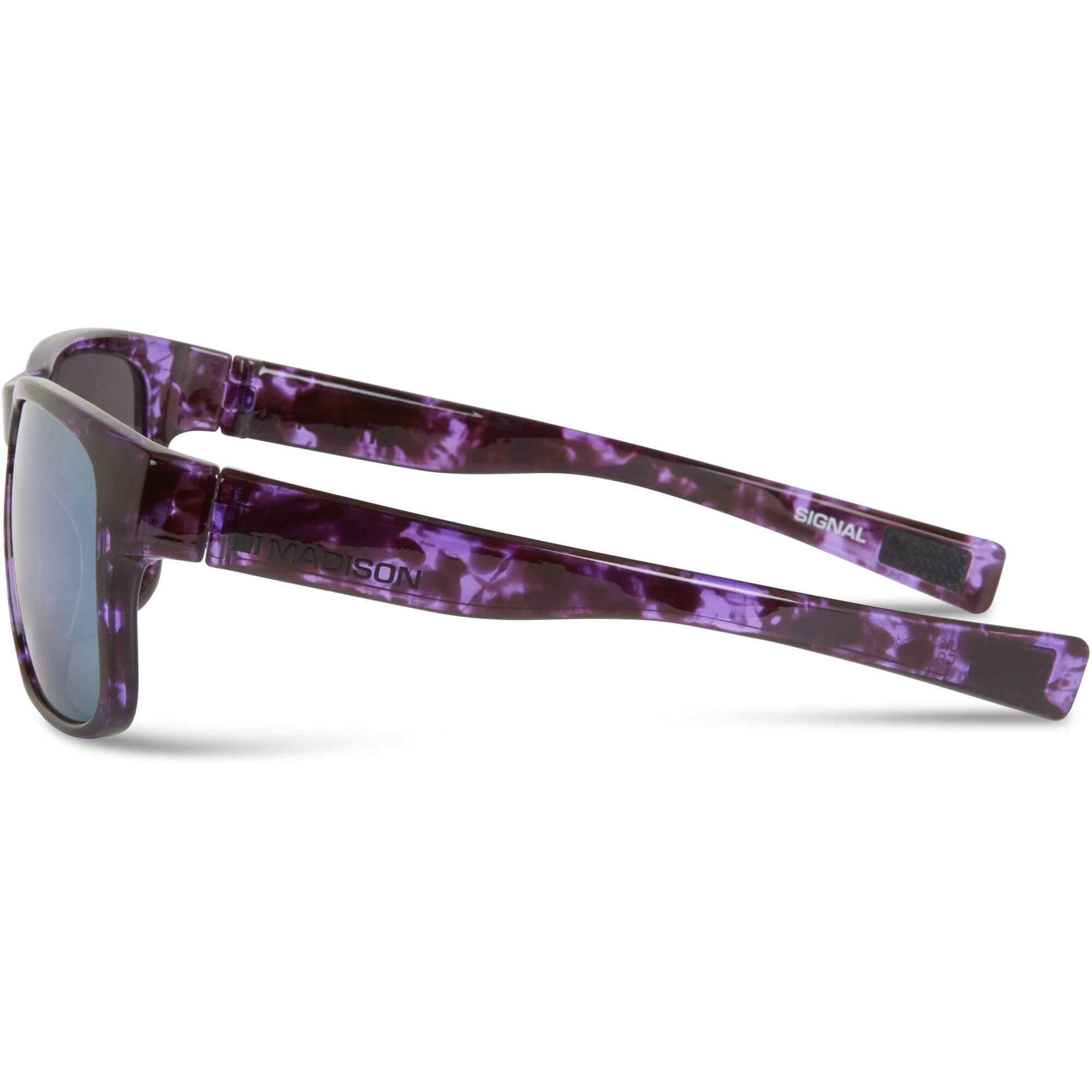 Madison Eyewear Signal Crystal Tortoise Shell Sunglasses  - Purple Mirror Lens