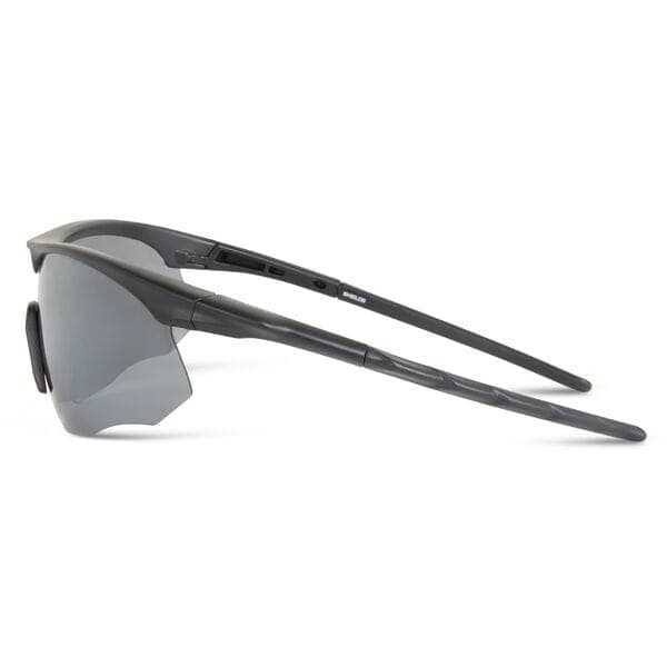Madison Eyewear Shields Matt Black Sunglasses- 3 Polarised Lens Pack-Silver Mirror/Bronze/Yellow