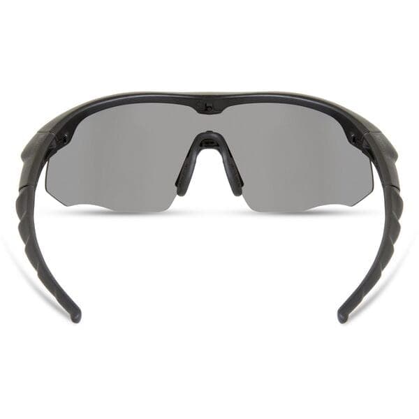 Madison Eyewear Shields Matt Black Sunglasses- 3 Polarised Lens Pack-Silver Mirror/Bronze/Yellow