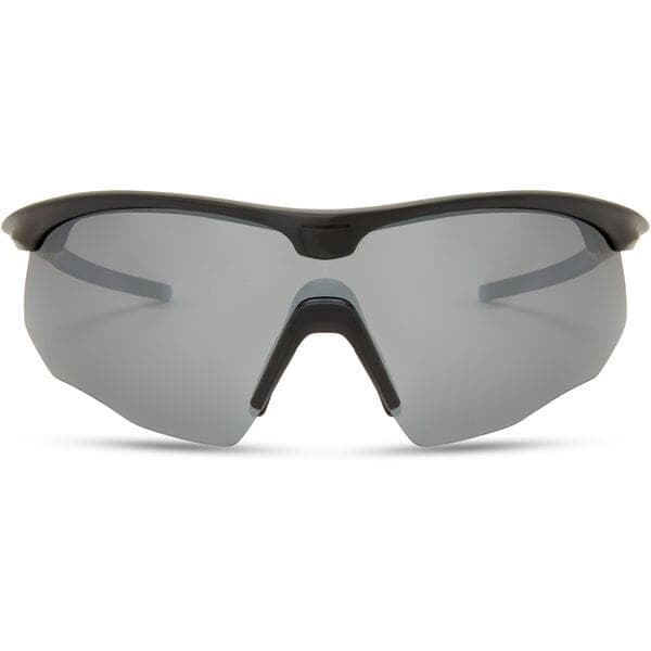 Madison Eyewear Shields Matt Black Sunglasses- 3 Polarised Lens Pack-Silver Mirror/Bronze/Yellow