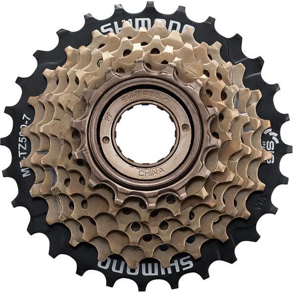 Load image into Gallery viewer, Shimano Tourney / TY MF-TZ500 7-speed multiple freewheel; 14-28 tooth
