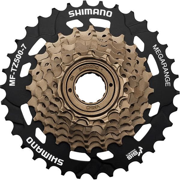 Load image into Gallery viewer, Shimano Tourney / TY MF-TZ500 7-speed multiple freewheel; 14-34 tooth
