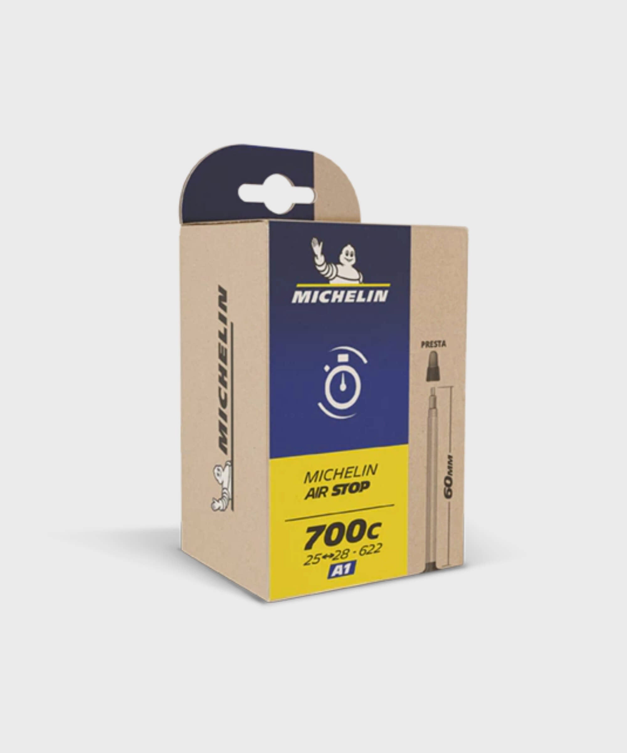 Michelin Airstop Road Inner Tube - Case of 10 - 700c x 26-32mm (PRESTA 48mm)