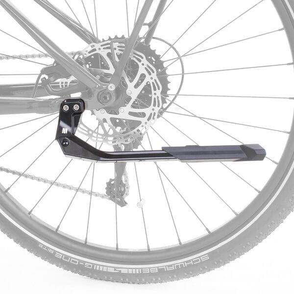 M Part Primo kickstand; 24-29 adjustable 20kg rating; 18mm mounting holes