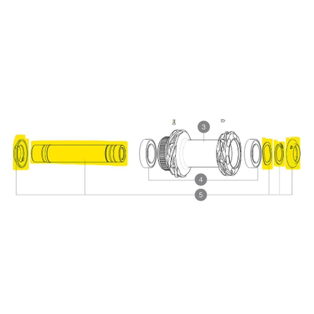 Mavic QRM Axle Kits Kit 12x100mm Frt Axle DCL QRM Auto Allroad >2019