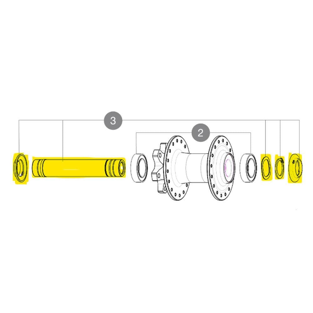 Mavic QRM Axle Kits Kit QRM Auto Frt Axle 100x12/15mm D6T