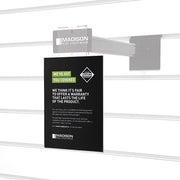 Madison Clothing Warranty End Rail Cards - each