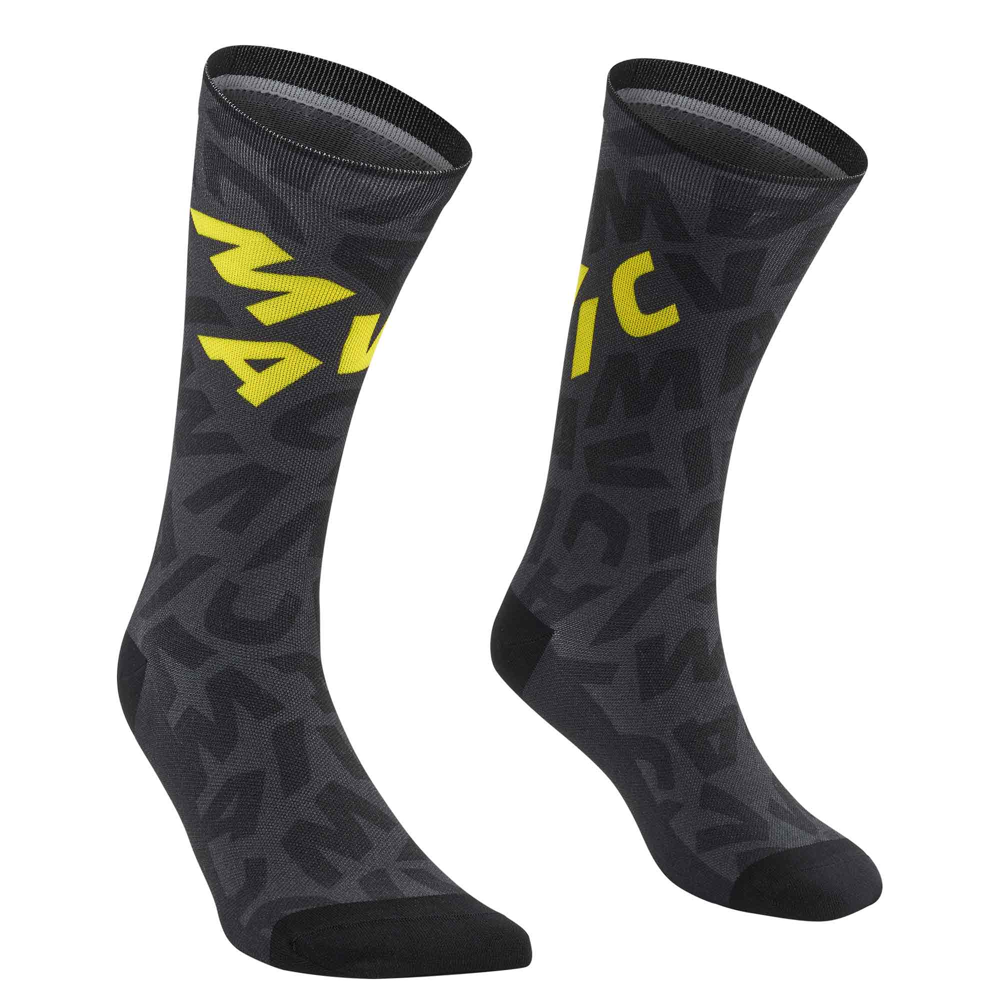 mavic-aksium-graphic-sock-black-yellow-39-42