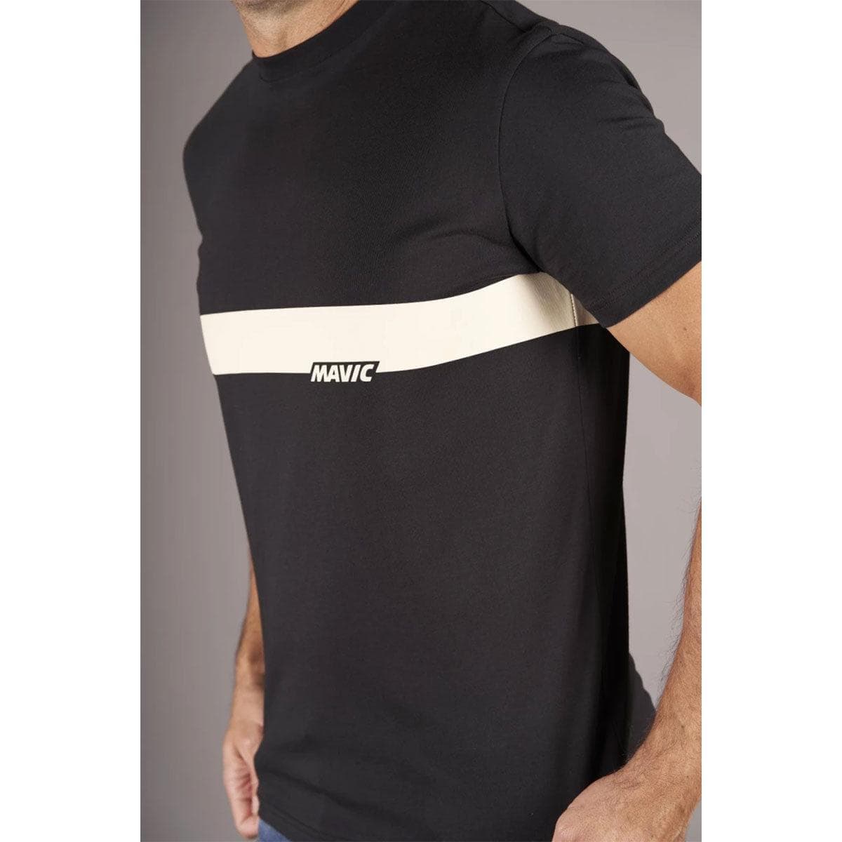 Mavic Corporate Stripe Tee Black Off White