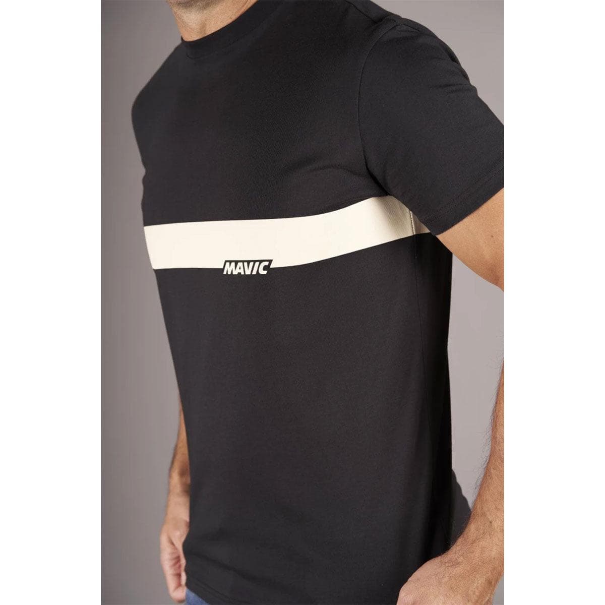 Mavic Corporate Stripe Tee Black Off White XL