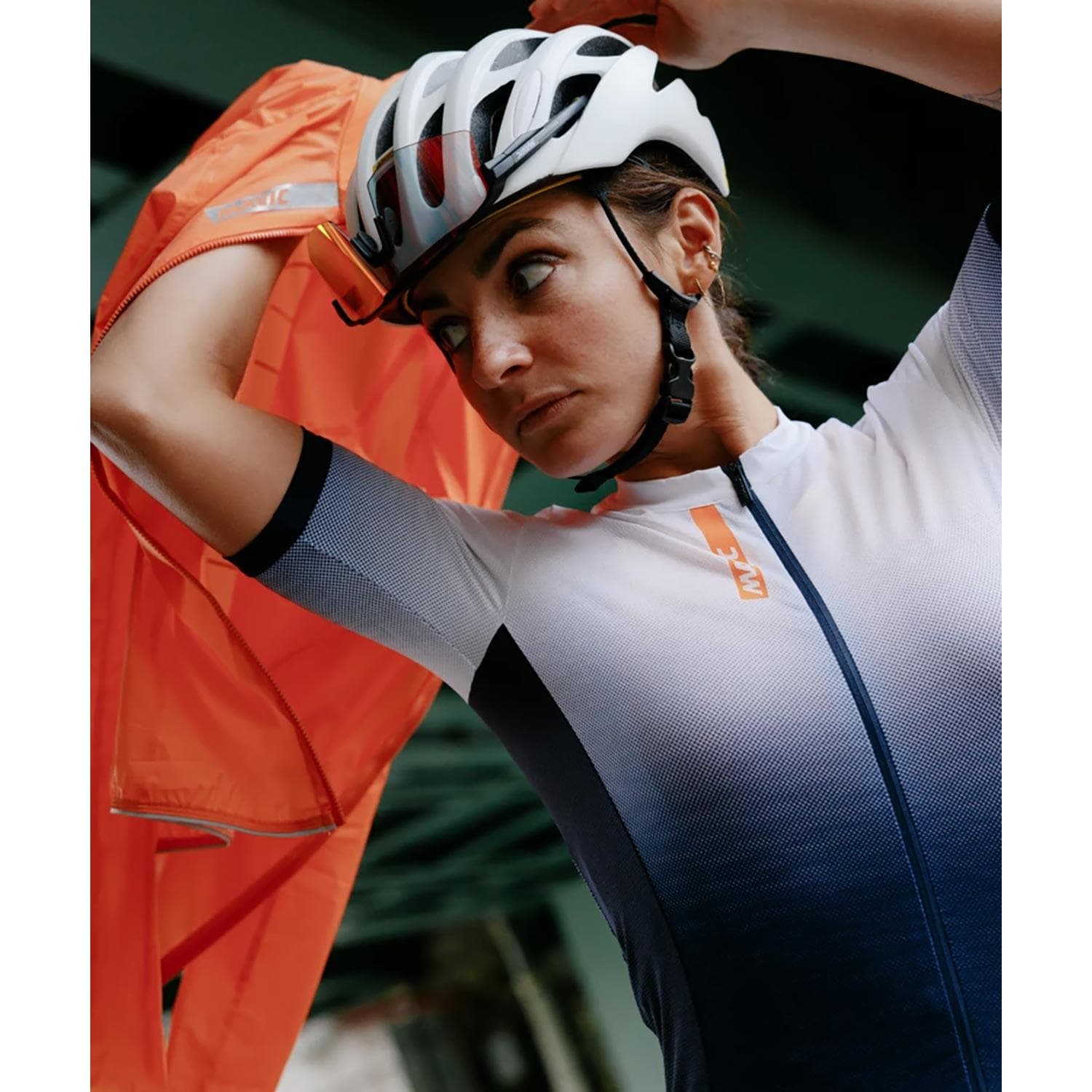 Mavic Essential Graphic Womens Jsy Deep Blue White XL