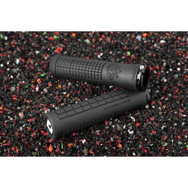 ODI Bjorn MTB / BMX Lock On Grips 135mm - Black (made from recycled grips)