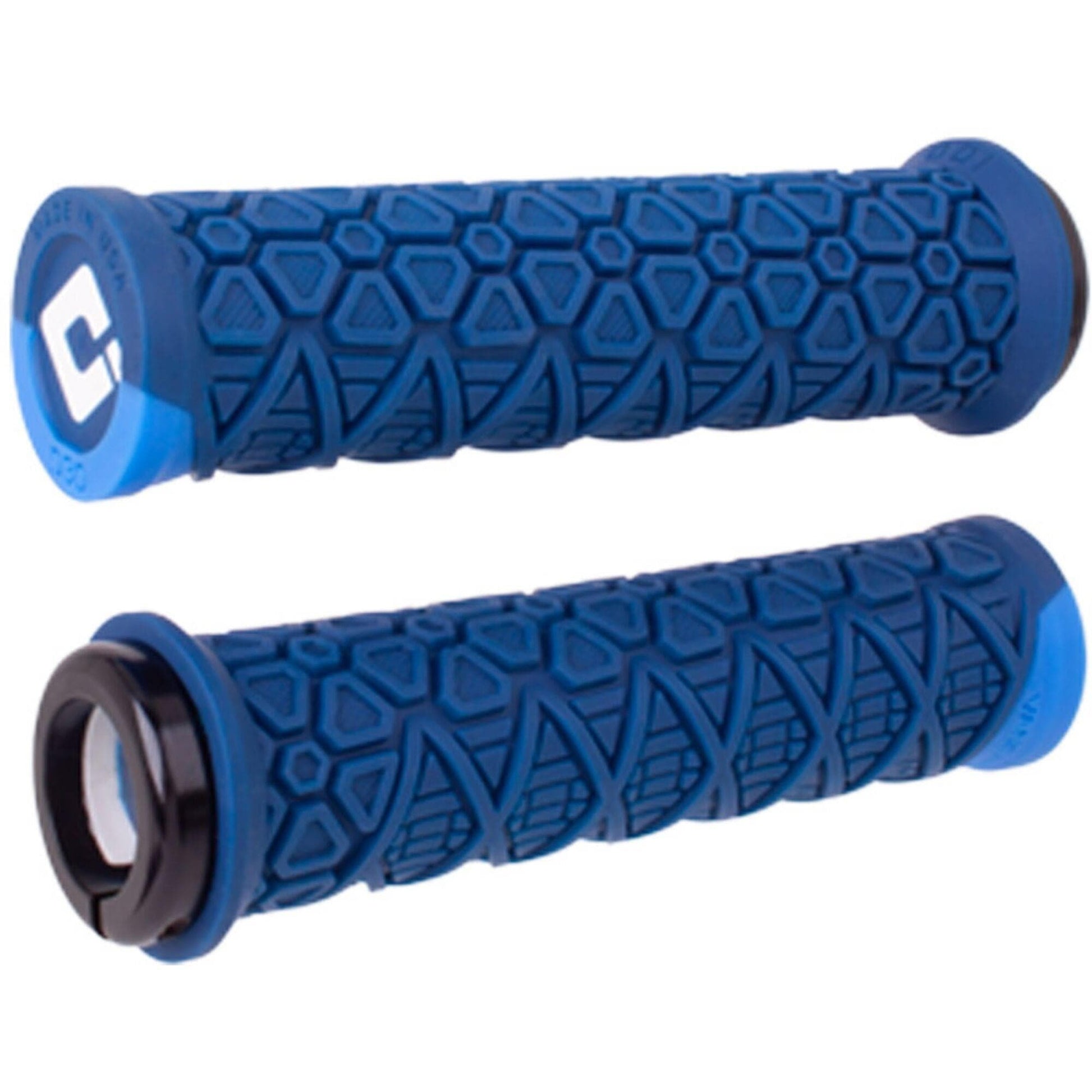 ODI-Vanquish-MTB-Lock-On-Grips-135mm---Navy-Blue/Blue---featuring-D30