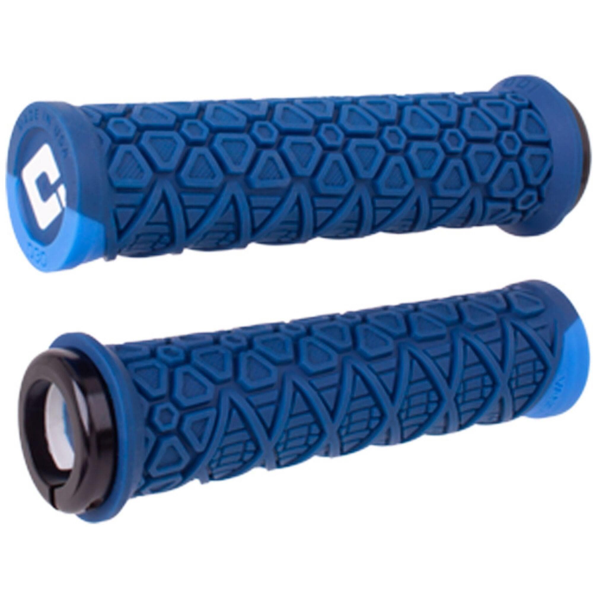 ODI-Vanquish-MTB-Lock-On-Grips-135mm---Navy-Blue/Blue---featuring-D30